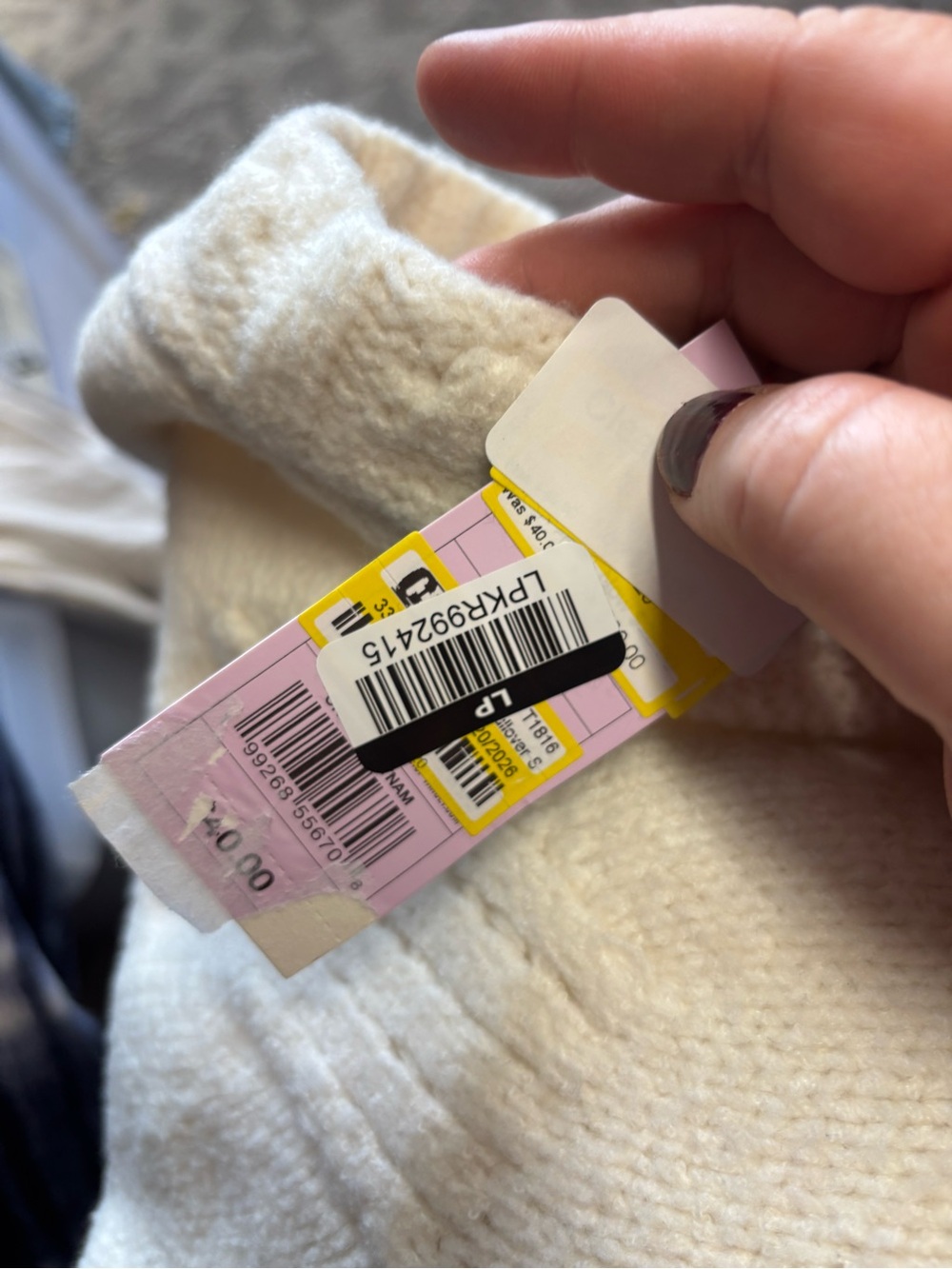 wild fable Ivory Cable-Knit Crewneck Sweater b168 - Picture 5 of 6